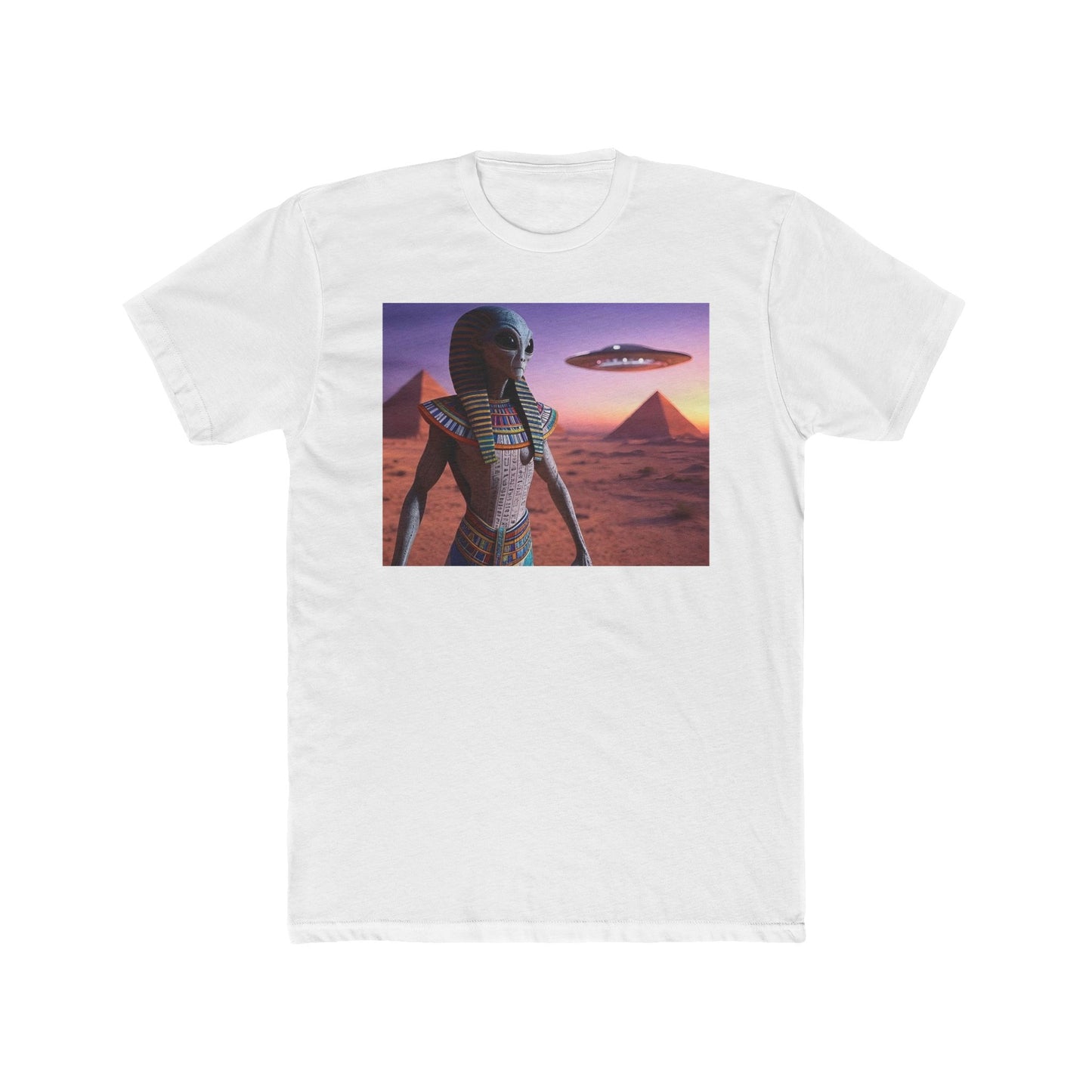 Cotton Tee - Alien Standing by the Pyramids