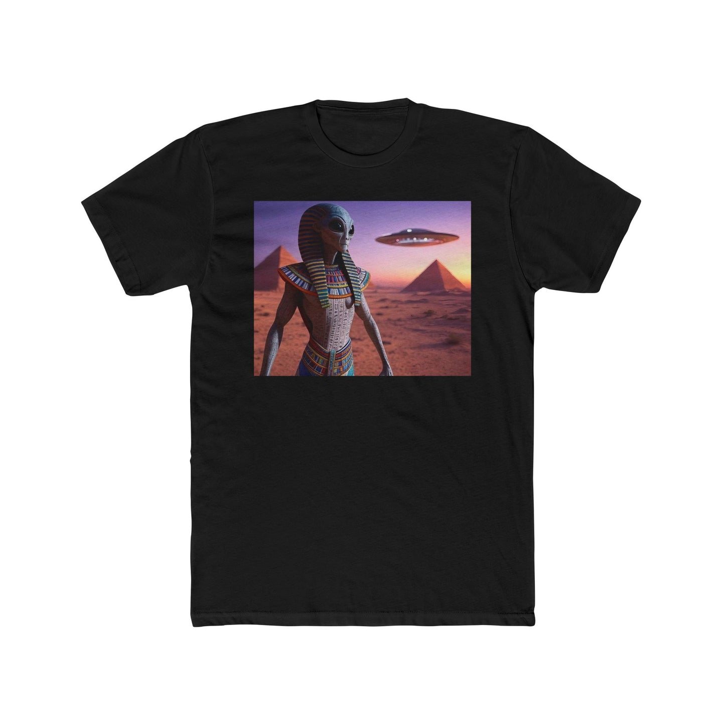 Cotton Tee - Alien Standing by the Pyramids